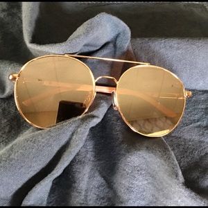Round mirrored rose gold sunglasses- Lane Bryant